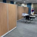 기업 행사장 공간분리 우드파티션